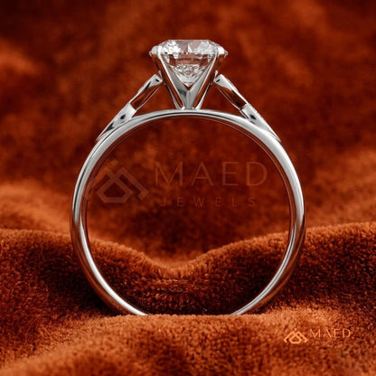Radiant Cut 3-Stone Engagement Ring with Pear Side Gems & Pavé Band