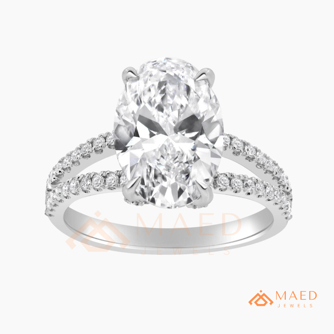 Nature-Inspired Radiant Cut Three-Stone Engagement Ring with Thorn Band in Silver, 14K Gold & Rose Gold