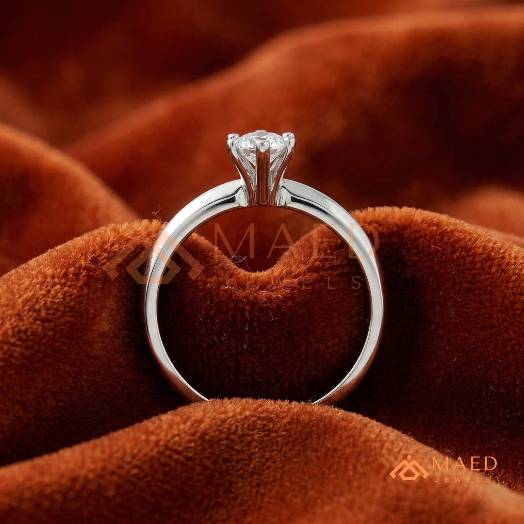 Minimalist Marquise Cut [Gemstone Type] Tapered Solitaire Ring in 14K Yellow Gold, Rose Gold & Silver