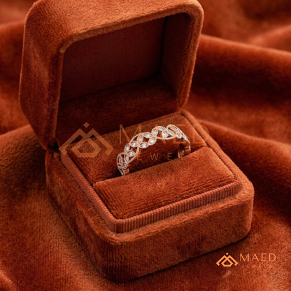 Amara Milgrain Botanical Eternity Band | Silver, 14K Yellow, & Rose Gold
