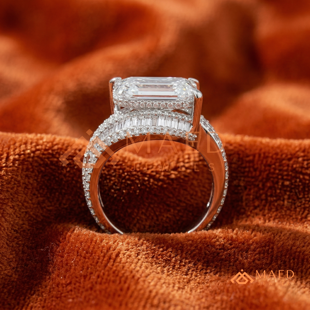 Marquise Cut Bypass Cocktail Ring in Sterling Silver, 14K Gold & 14K Rose Gold