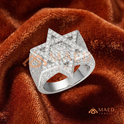 The Sovereign Iced-Out Cross Ring