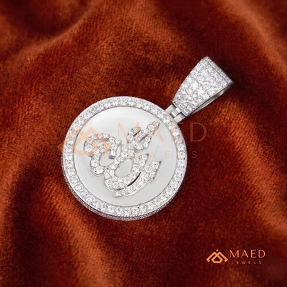 The Divine Pavé Pendant – 14K Gold, Rose Gold & Sterling Silver with Hand-Set Brilliant Diamonds