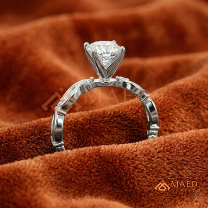 The Willow Cushion Cut Twisted Band Ring – Silver, 14K Yellow & Rose Gold