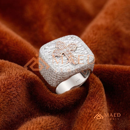 Moissanite Cross Ring
