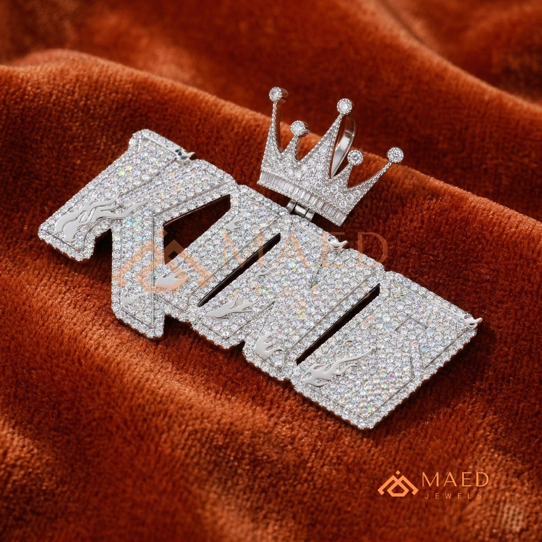 The "King" Crown Diamond Pendant – Custom Hip Hop Jewelry