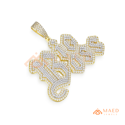 The "Big Boss" Custom Diamond Letter Pendant | Iced-Out Hip Hop Jewelry