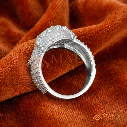 Men's Fully Iced-Out Jesus Piece Ring | Sterling Silver, 14K Gold & Rose Gold