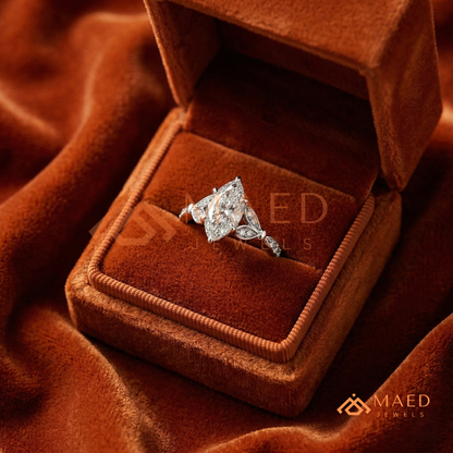 The Grace Radiant Cut Solitaire Engagement Ring with Pave Twist Band in Silver, 14K Gold & 14K Rose Gold