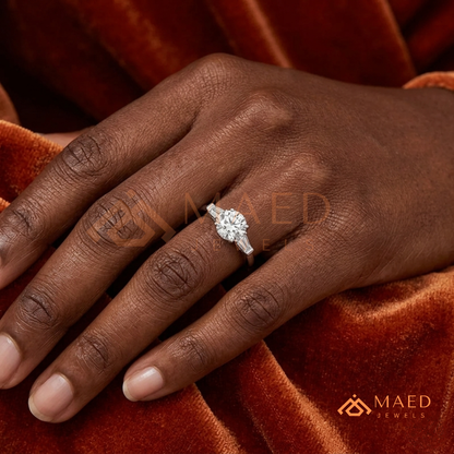 Classic 3-Stone Tapered Baguette Ring in 14K Yellow Gold, Rose Gold & Sterling Silver