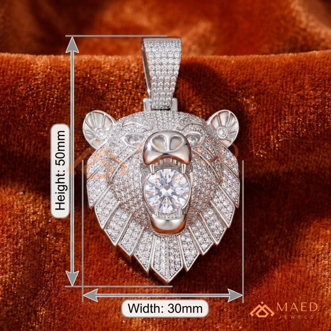 Heavy 3D Alpha Ape Statement Charm – Fully Flooded King Kong Pendant