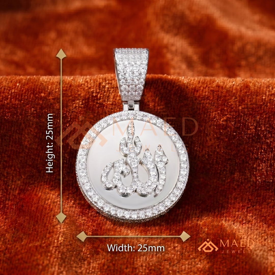 The Divine Pavé Pendant – 14K Gold, Rose Gold & Sterling Silver with Hand-Set Brilliant Diamonds