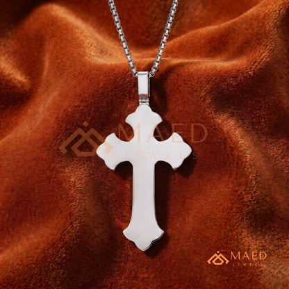 Royal Baroque Diamond Cross Statement Pendant | Silver, 14K Yellow & Rose Gold