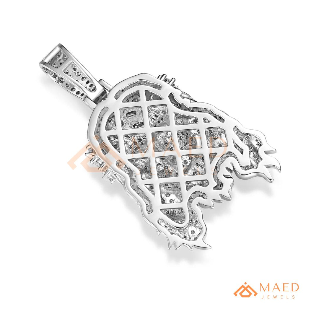 The Empress Scrollwork Necklace | Ornate Milgrain Tiara Crown Pendant