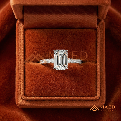 Premium Halo Engagement Ring | Oval, Radiant & Princess Cut Pavé Bands