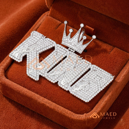 The "King" Crown Diamond Pendant – Custom Hip Hop Jewelry
