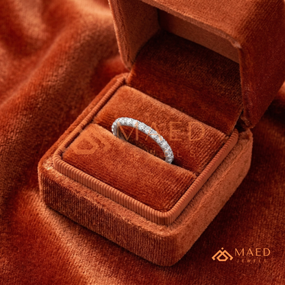 Petite Open Marquise Twist Diamond Wedding Band | Curved Bypass Stacking Ring in Silver, 14K Gold, & Rose Gold