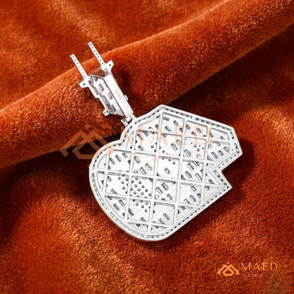 Baguette Diamond 420 Statement Pendant with Electrical Plug Bail
