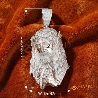 Iced Out Jesus Piece Pendant | 14K Gold, Rose Gold & Sterling Silver