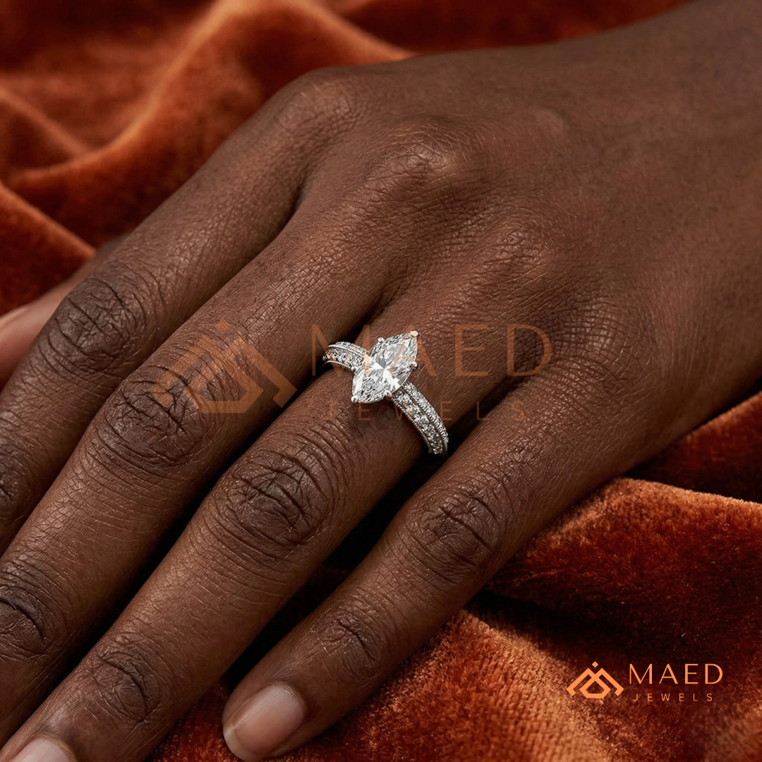 Vintage-Inspired Halo Diamond Simulant Ring in 14K Yellow Gold, Rose Gold & Sterling Silver