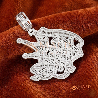 Iced-Out "KING" Crown Pendant – Premium Micro-Pave Diamond Finish