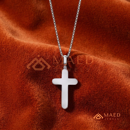 Heavy Micro Pavé Jesus Christ Cross Charm – Dual-Tone Statement Pendant