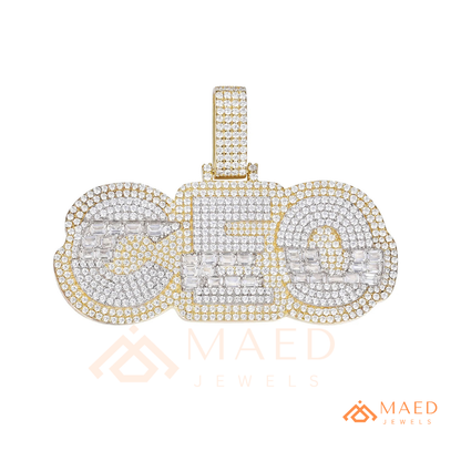 CEO Luxury Diamond Letter Pendant - 14K Gold, Rose Gold & Sterling Silver