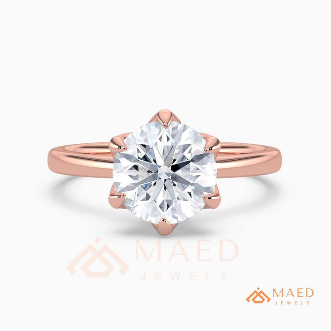 Classic Round Brilliant Cut Diamond Engagement Ring
