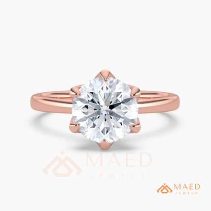 Classic Round Brilliant Cut Diamond Engagement Ring