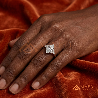 Vintage Marquise Flora Diamond Simulant Ring in 14K Yellow Gold, Rose Gold & Silver