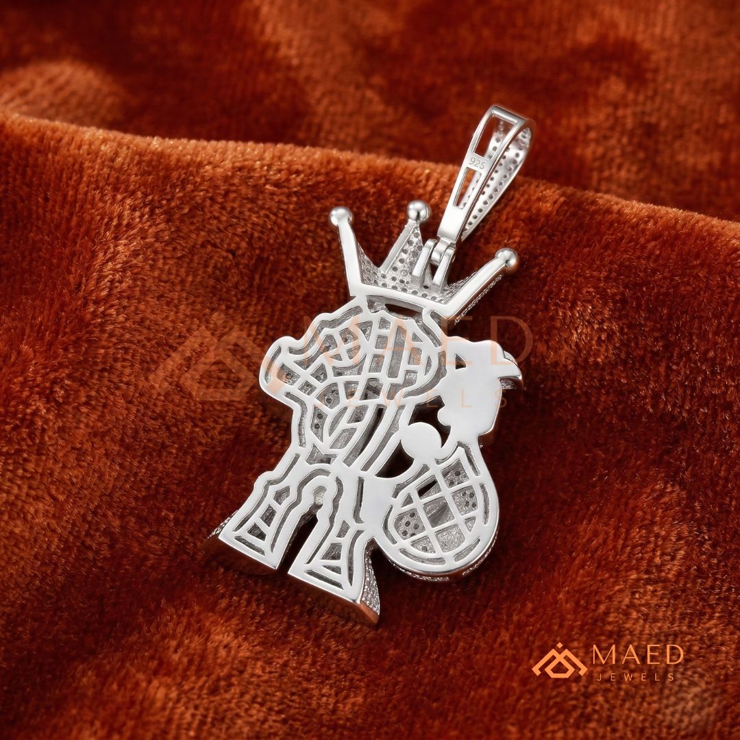 Money Bag King Diamond Pendant - 14K Gold, Rose Gold & Sterling Silver Hip Hop Charm
