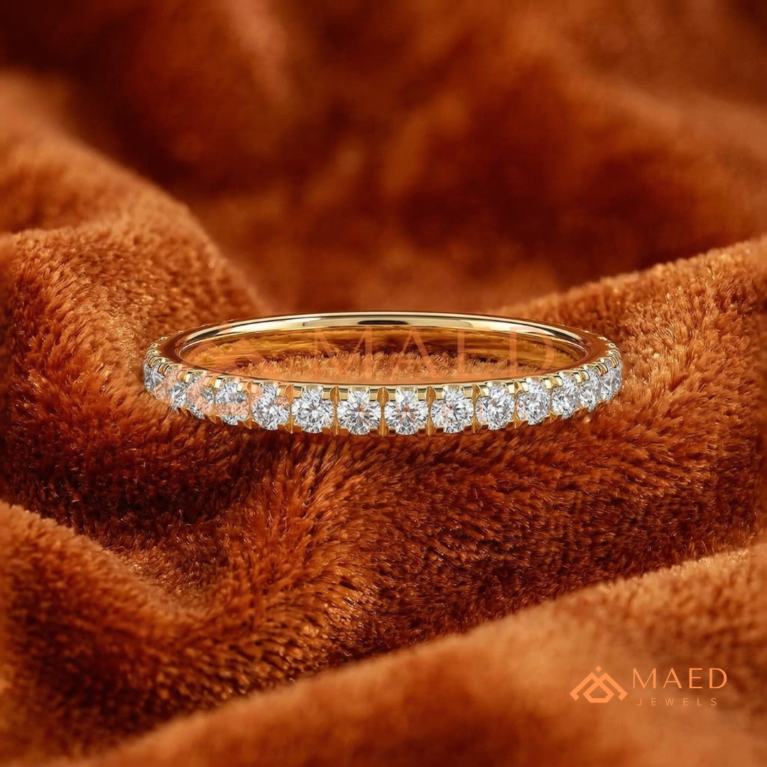 The Celine Micro-Pavé Band | Classic Stackable Diamond Eternity Ring