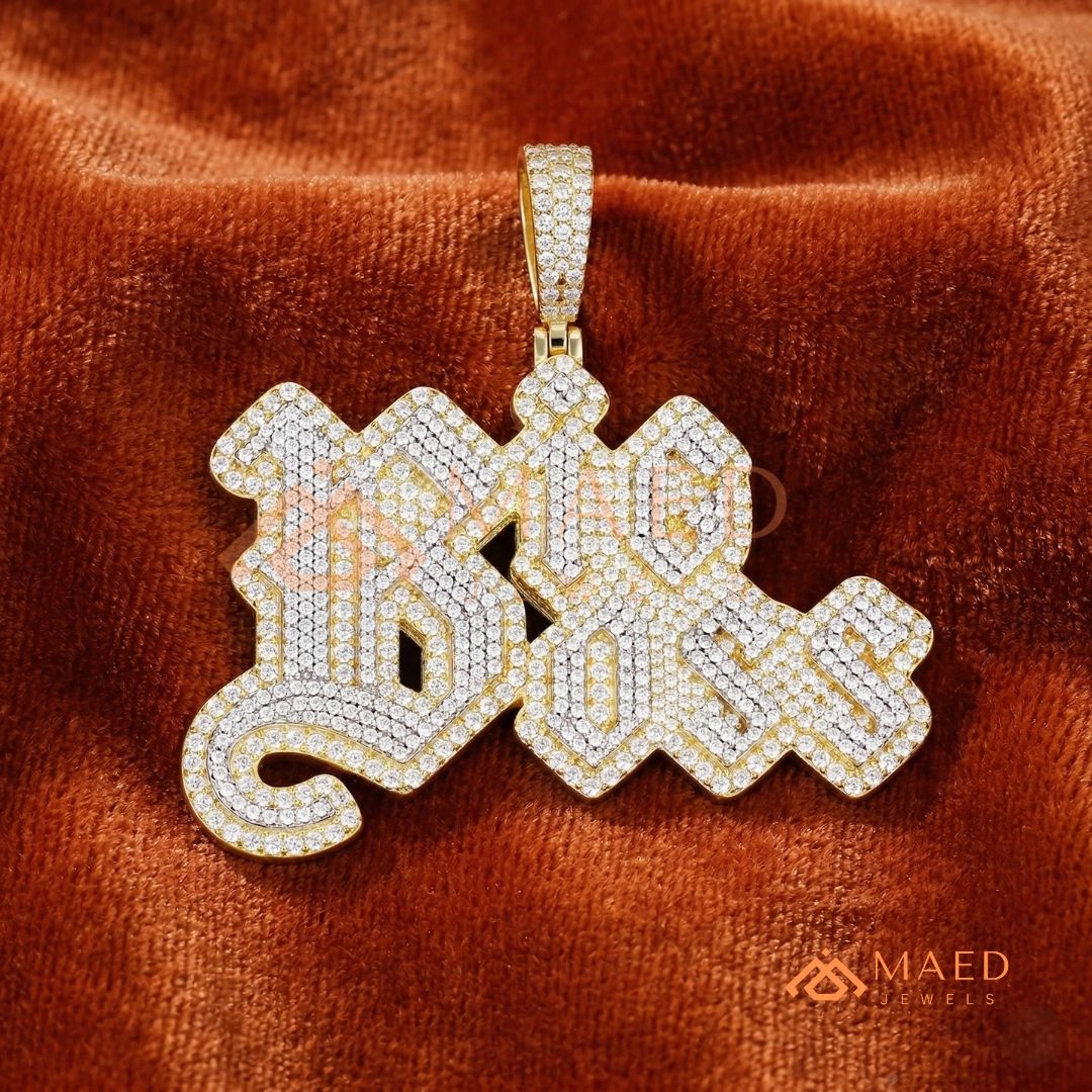 The "Big Boss" Custom Diamond Letter Pendant | Iced-Out Hip Hop Jewelry