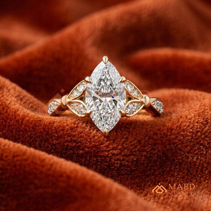 The Grace Radiant Cut Solitaire Engagement Ring with Pave Twist Band in Silver, 14K Gold & 14K Rose Gold