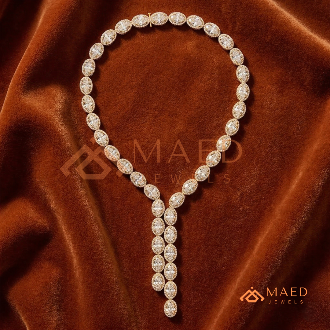 Y-shaped drop necklace