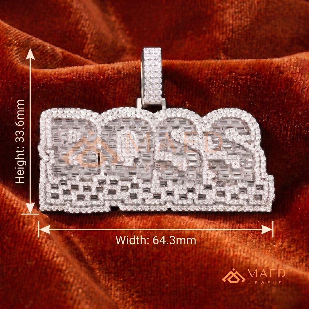 BOSS Luxury Diamond Letter Pendant - Sterling Silver, 14K Gold & Rose Gold