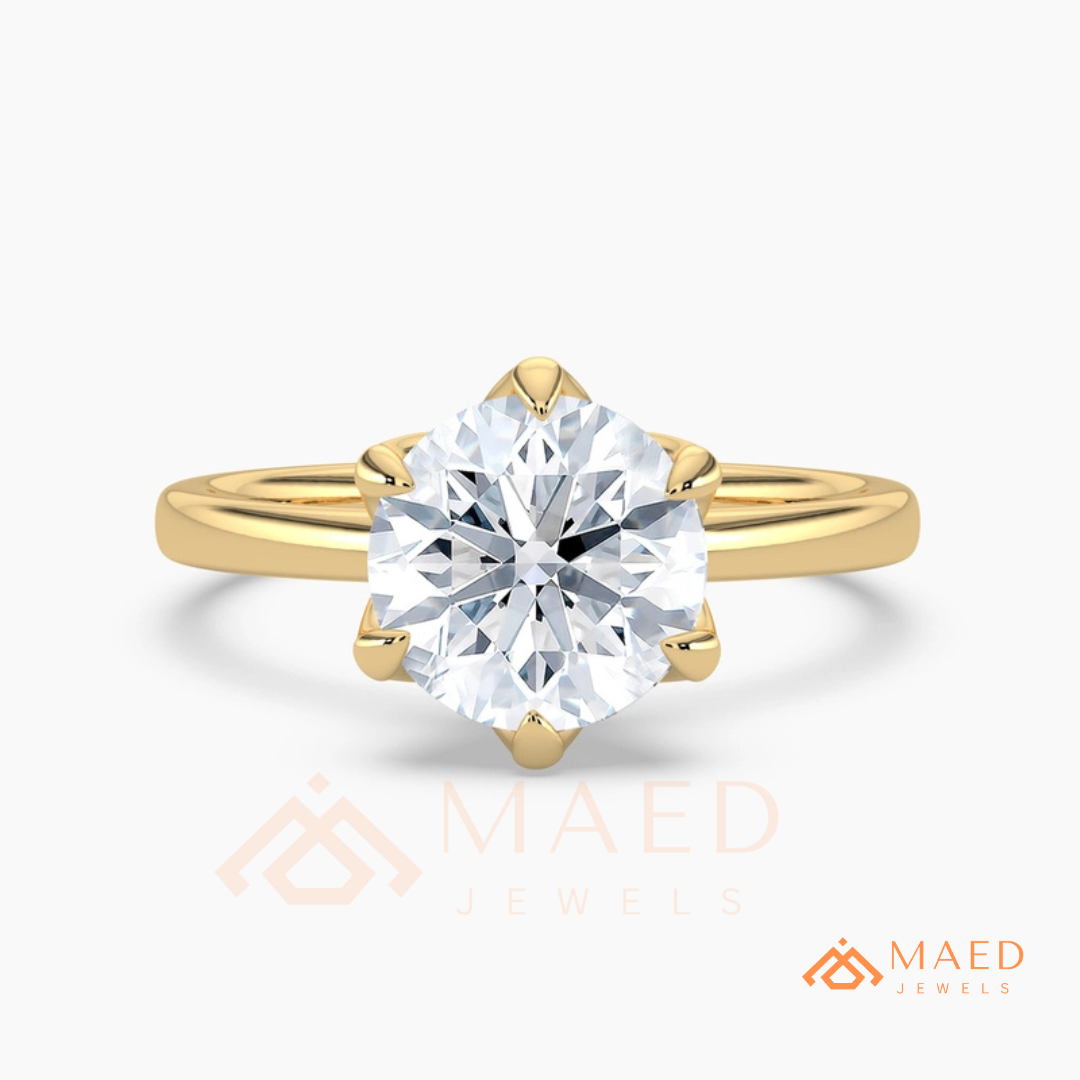 Classic Round Brilliant Cut Diamond Engagement Ring