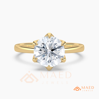 Classic Round Brilliant Cut Diamond Engagement Ring