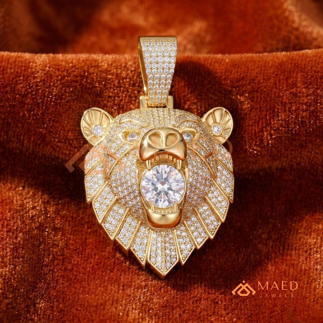 Heavy 3D Alpha Ape Statement Charm – Fully Flooded King Kong Pendant
