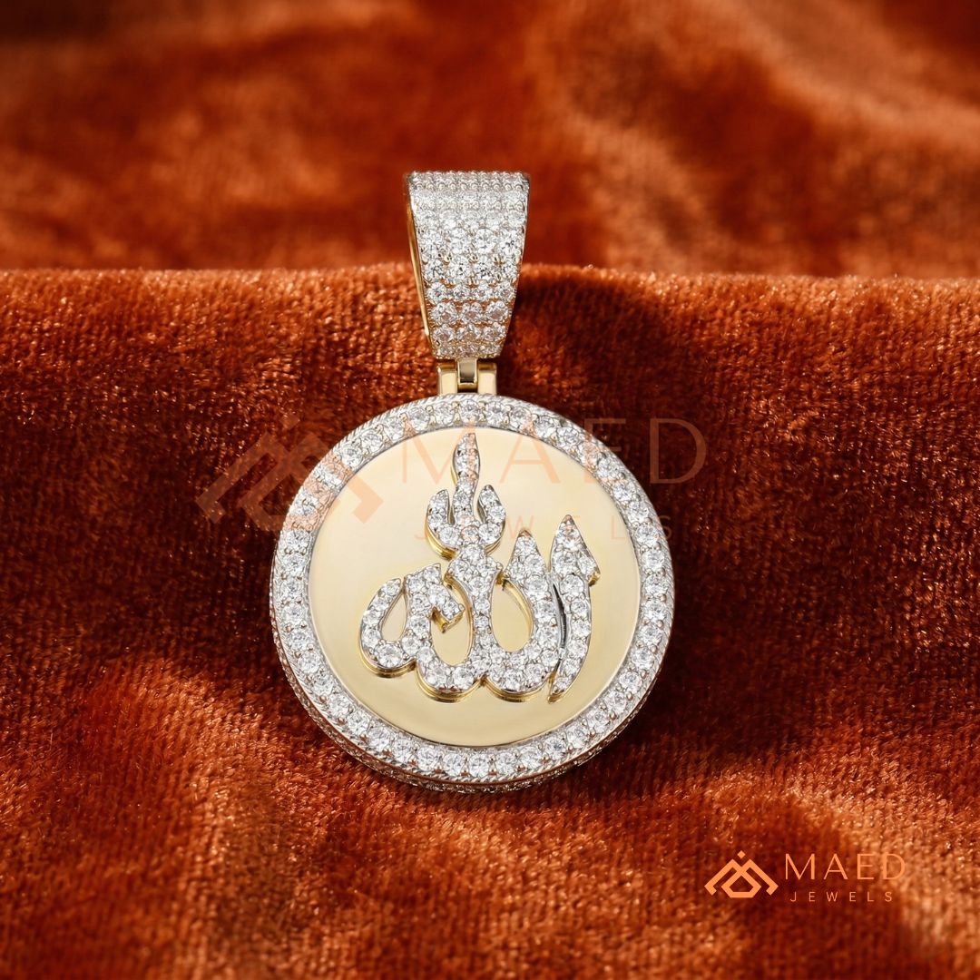 The Divine Pavé Pendant – 14K Gold, Rose Gold & Sterling Silver with Hand-Set Brilliant Diamonds