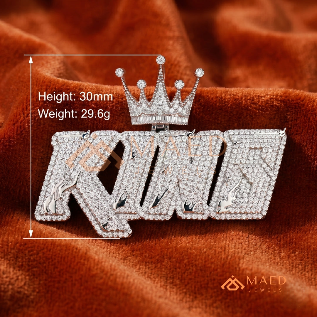 The "King" Crown Diamond Pendant – Custom Hip Hop Jewelry
