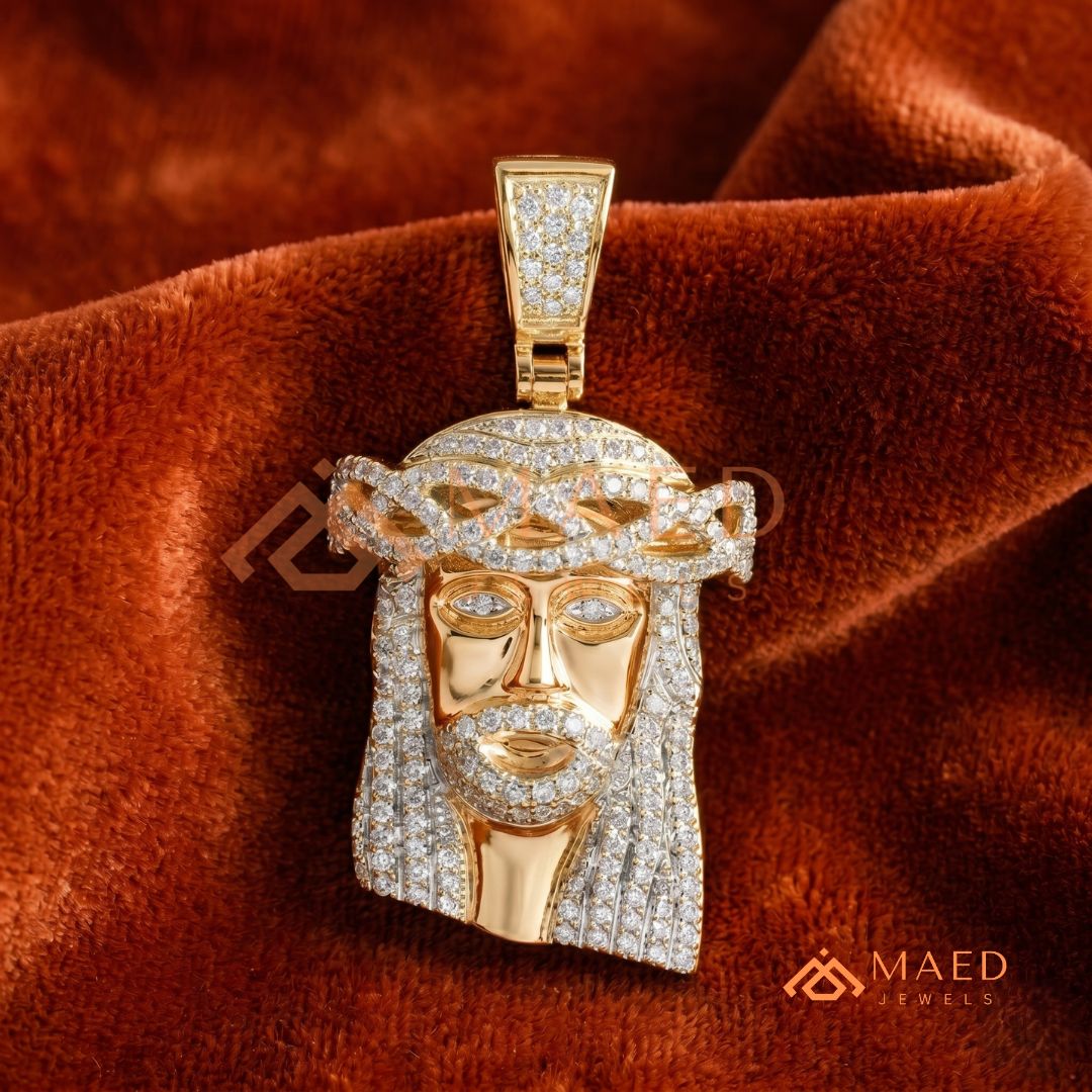 Jesus Piece Pendant – Micro Pave Hip Hop Medallion
