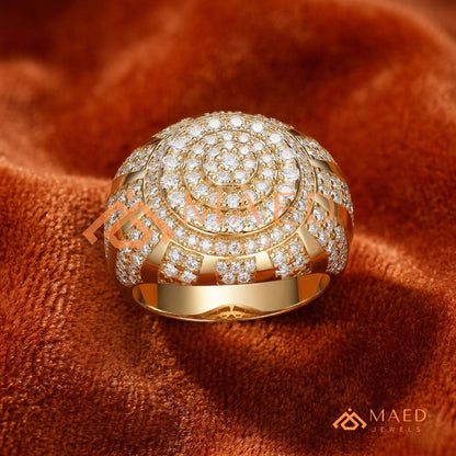 Men's Statement Pave Diamond Dome Ring | Sterling Silver, 14k Gold & Rose Gold