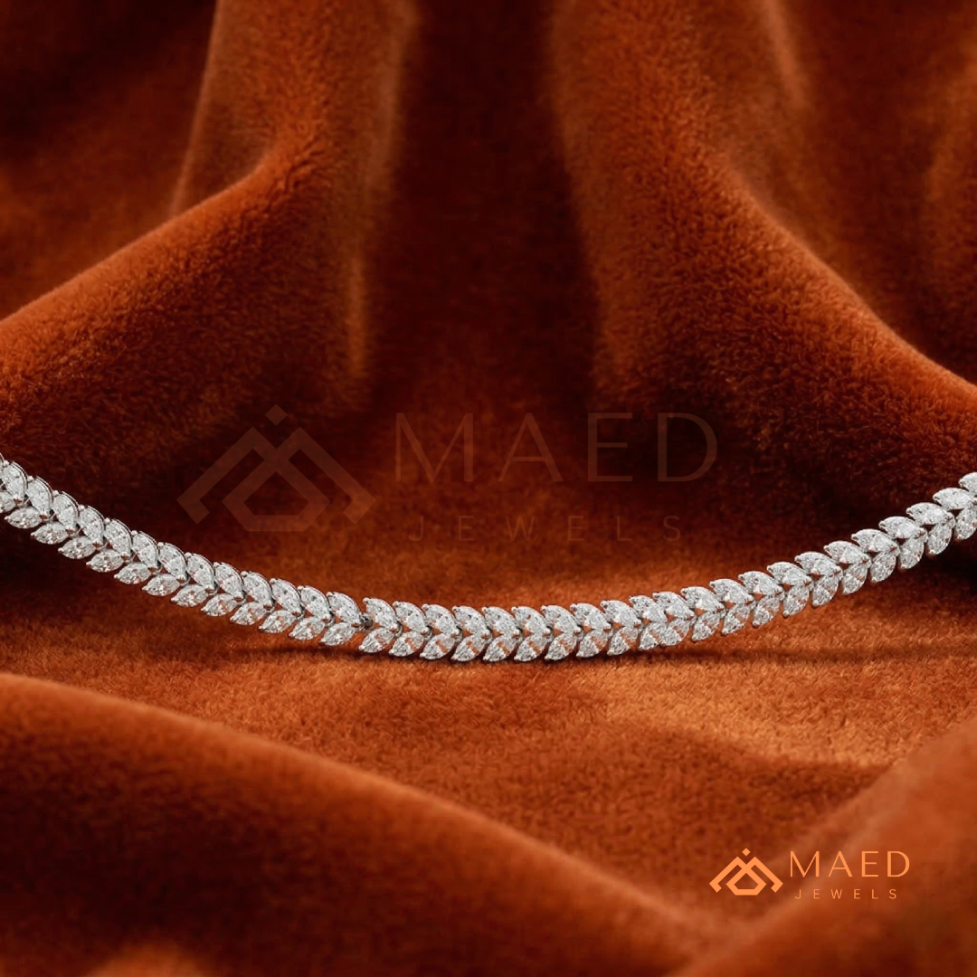 marquise-cut diamond necklace