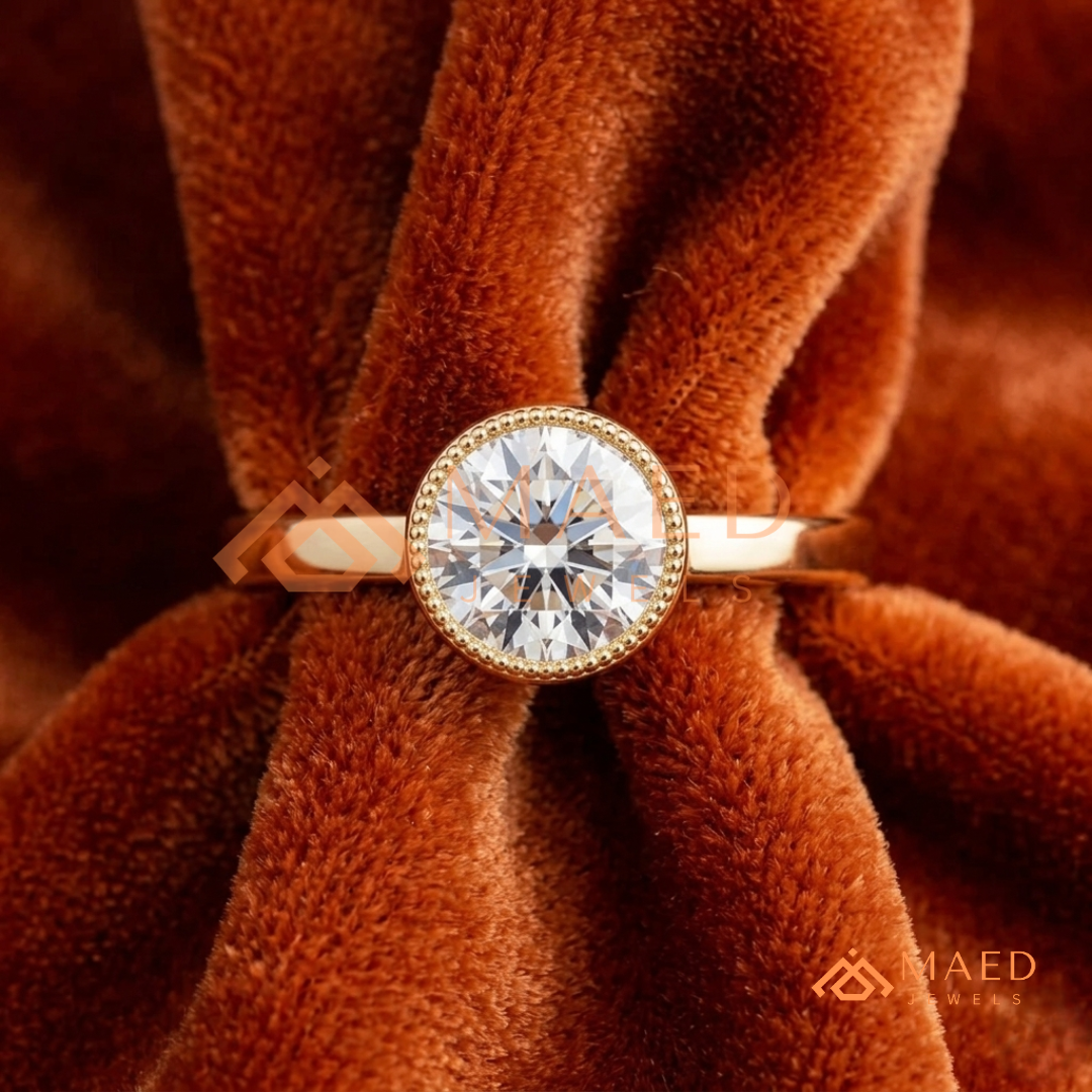 Heirloom-Style Three-Stone [Gemstone Type] Ring in 14K Yellow Gold, Rose Gold & Silver