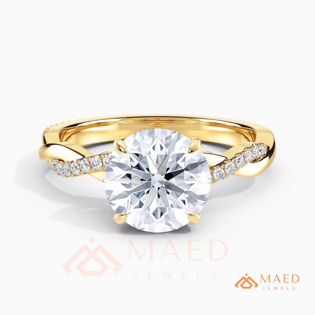 Emerald Cut Bezel-Set Solitaire Engagement Ring in Silver, 14K Gold & Rose Gold