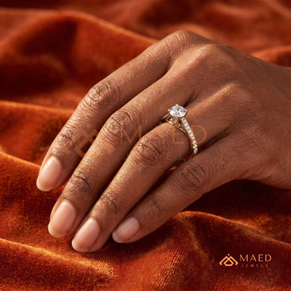 Luxe Chevron Wishbone Ring – Silver, 14K Yellow Gold & 14K Rose Gold