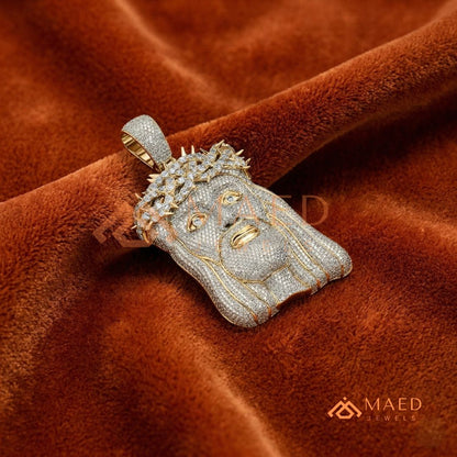Iced Out Jesus Piece Pendant – Micro Pave Hip Hop Necklace
