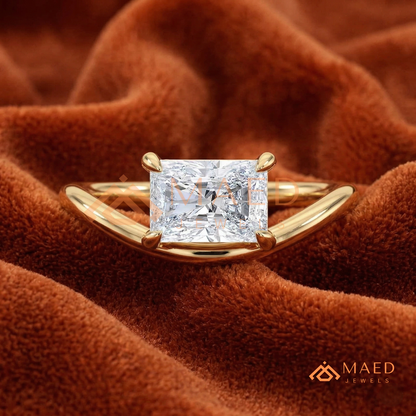 Classic Round Cut Pavé Diamond Band Promise Ring in Silver, 14K Yellow or Rose Gold