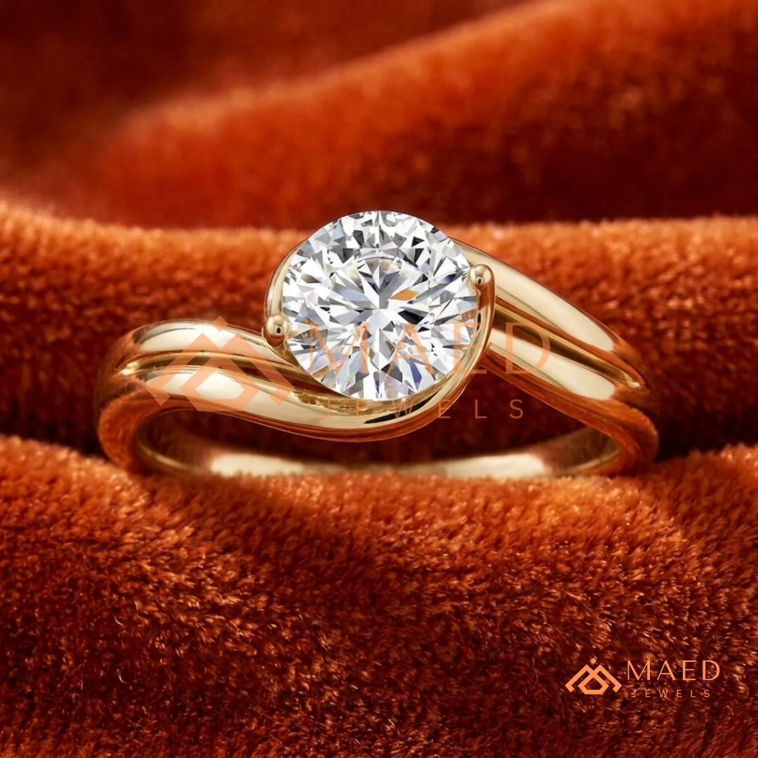 Marquise Cut Solitaire Engagement Ring with Multi-Row Pavé Band – Silver, 14K Gold, or 14K Rose Gold